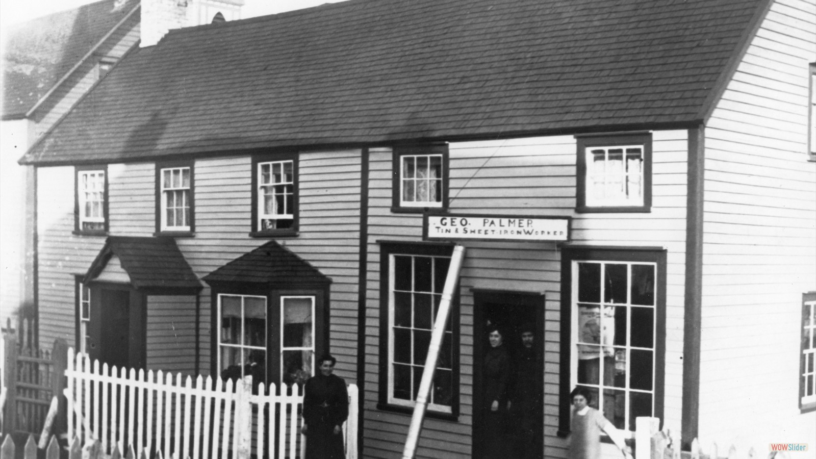 George Palmer tin and sheet metal shop on Church Road, circa 1910
