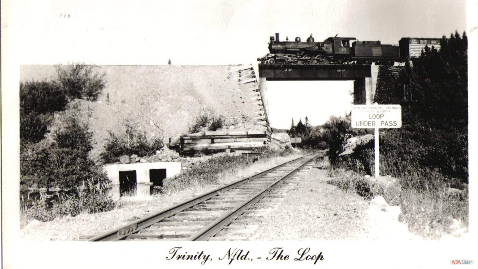 Train crossing the Trinity Loop